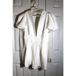 Blithe Los Angeles V Neck Romper w/ Rhinestone Mesh Sleeves sz M NEW